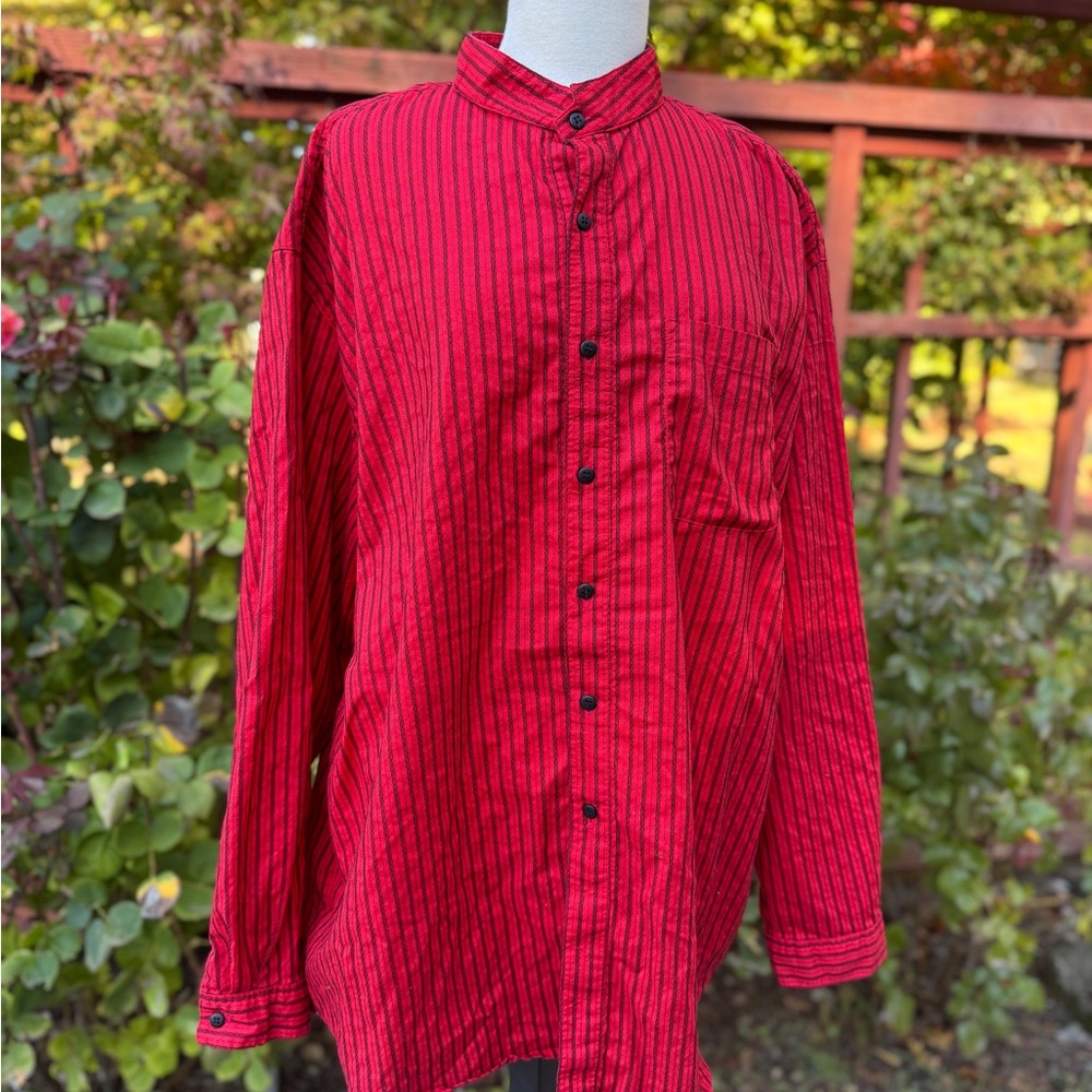 Vintage Red Striped Men's Shirt